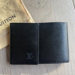 Vintage Louis Vuitton Black Epi Leather Checkbook Holder